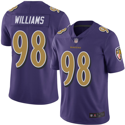 Baltimore Ravens Limited Purple Men Brandon Williams Jersey NFL Football 98 Rush Vapor Untouchable